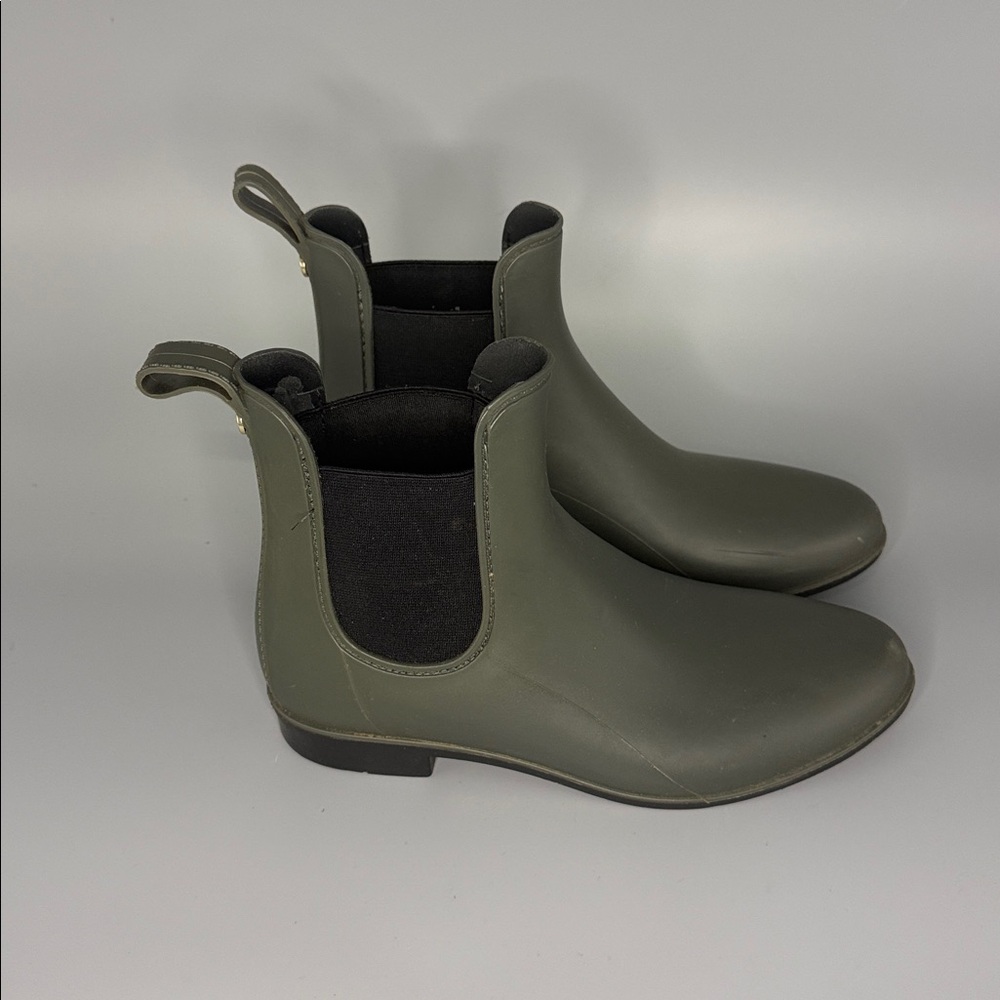 Sam Edelman Tinsley Chelsea Rain Boots Matte Moss Green Size 8 - Picture 2 of 8